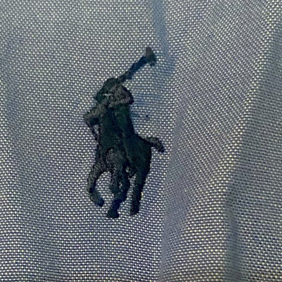 Polo by Ralph Lauren Blue Men’s Dress Shirt Neck 17.5 Arm 36-37 - Picture 2 of 5